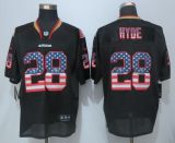 New Nike San Francisco 49ers 28 Hyde USA Flag Fashion Black Elite Jerseys