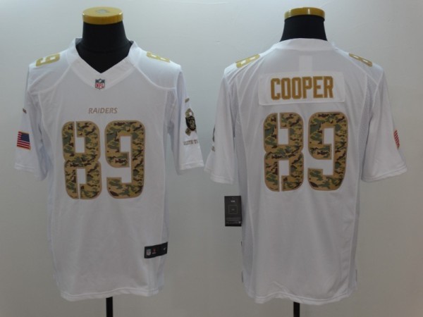 NFL Oakland Raiders #89 Cooper White Salute To Service Limited Jersey