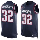 NFL New England Patriots #32 McCourty Blue Limited Tank Top Jersey