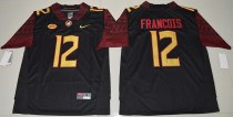 NCAA Florida State Seminoles #12 Deondre Francois Limited Football Jersey Black