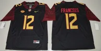 NCAA Florida State Seminoles #12 Deondre Francois Limited Football Jersey Black