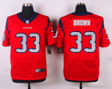 Nike Houston Texans #33 Brown Red Elite Jersey