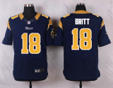 Nike St.Louis Rams #18 Britt Blue Elite Jersey