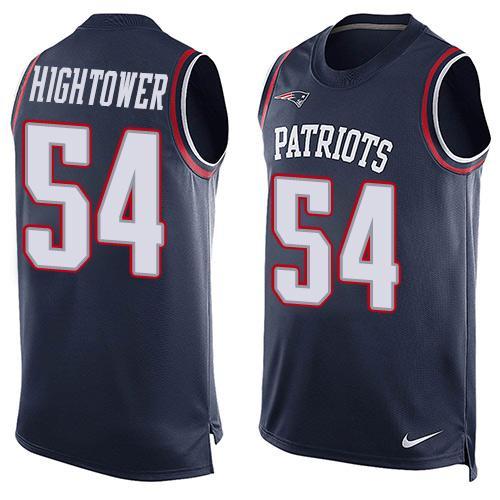 NFL New England Patriots #54 Hightower Blue Limited Tank Top Jersey