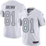 NFL Oakland Raiders #81 Brown White Color Rush Jersey