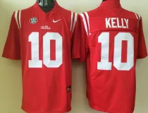 NCAA Ole Miss Rebels Red #10 Kelly Red Jersey