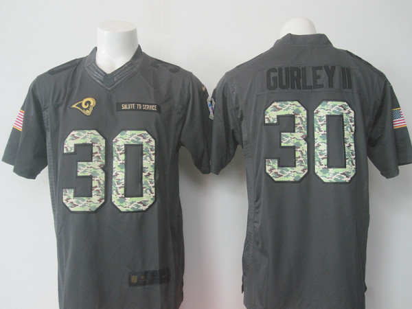 NFL Los Angeles Rams #30 Gurley II Saulte to Service Limited Jersey