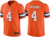Men Broncos #4 Keenum Orange Stitched Color Rush Limited Jersey
