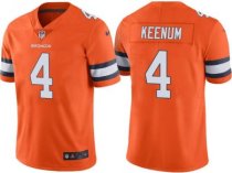 Men Broncos #4 Keenum Orange Stitched Color Rush Limited Jersey