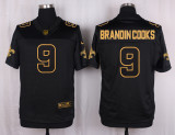 Mens New Orleans Saints #9 Drew Brees Pro Line Black Gold Collection Jersey