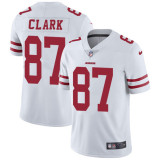 Mens San Francisco 49ers #87 Clark White Vapor Limited Jersey