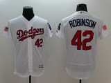 MLB Los Angeles Dodgers #42 Robinson White Elite Jersey