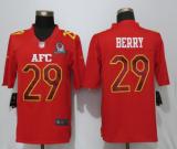 NFL Kansas City Chiefs #29 Berry AFC All Star Red Jersey