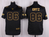 Mens Philadelphia Eagles #86 Ertz Pro Line Black Gold Collection Jersey