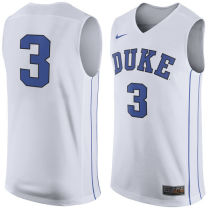 NCAA Duke Blue Devils #3 Nike Replica Jersey - White