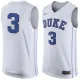 NCAA Duke Blue Devils #3 Nike Replica Jersey - White
