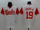 MLB Cincinnati Reds #19 Tokki 2 All Rise White Pullover Jersey