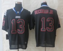 New Nike New York Giants 13 Beckham jr Lights Out Black Elite Jerseys