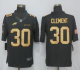 New Nike Philadelphia Eagles 30 Clement Gold Salute To Service Limited Jersey