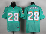 Nike Miami dolphins #28 Moreno Green Elite Jersey