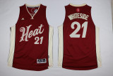 NBA Miami Heats #21 Whiteside Red 15-16 Christmas Jersey