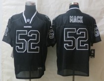 New Nike Oakland Raiders 52 Mack Lights Out Black Elite Jerseys