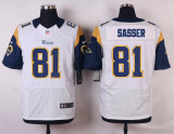 Nike St.Louis Rams #81 Sasser White Elite Jersey