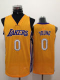 NBA Los Angeles Lakers #0 Young Yellow Purple Jersey