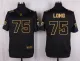 Mens Chicago Bears #75 Long Pro Line Black Gold Collection Jersey