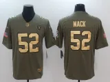 NFL Oakland Raiders #52 Mack Salute to Service Gold Number Jersey