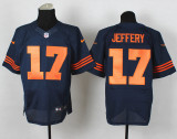 Nike Chicago BEARS #17 Jeffery Blue Elite Orange Numbers Jerseys