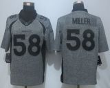 NEW Nike Denver Broncos 58 Miller Gray Mens Stitched Gridiron Gray Limited Jersey