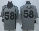 NEW Nike Denver Broncos 58 Miller Gray Mens Stitched Gridiron Gray Limited Jersey