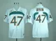 NCAA Nike Miami Hurricanes #47 Michael Irivin White Jersey