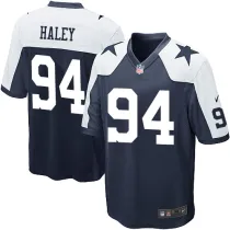 NFL Dallas Cowboys #94 Haley Thanksgiving Blue Game Jersey