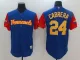 2017 World Baseball Venezuela #24 Cabrera Blue Classic Jersey