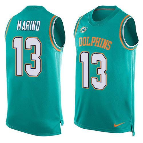 NFL Miami Dolphins #13 Marino Green Limited Tank Top Jersey