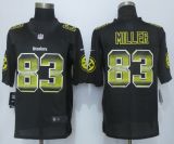 2015 New Nike Pittsburgh Steelers 83 Miller Black Strobe Limited Jersey