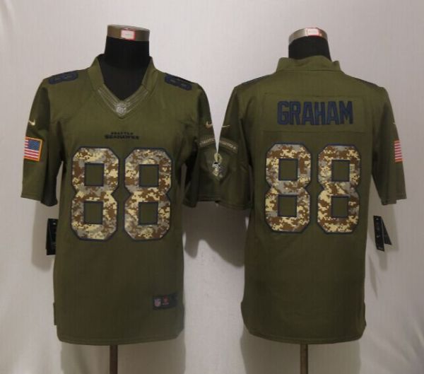 New Nike Seattle Seahawks 88 Graham Green Salute To Service Limited Jersey