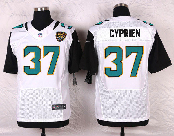 Nike Jacksonville Jaguars #37 Cyprien White Elite Jersey