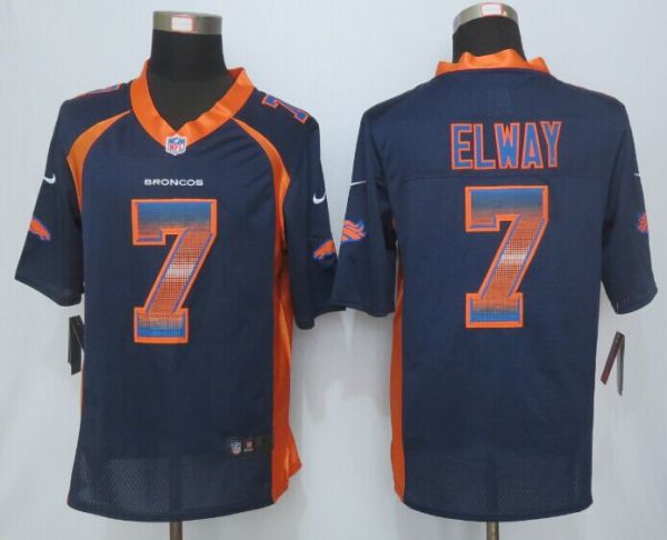 2015 New Nike Denver Broncos 7 Elway Navy Blue Strobe Limited Jersey