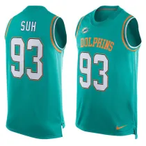 Ndamukong Suh Miami Dolphins Limited Tank Top - Aqua
