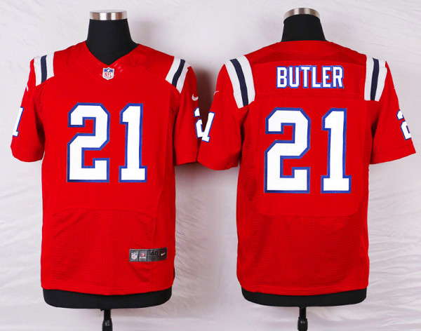 Nike New England Patriots #21 Butler Elite Red Jersey