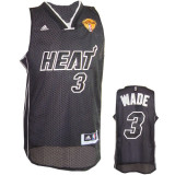Shadow Swingman 2011 Finals Patch NBA #3 Black Dwyane Wade Miami Heat jersey
