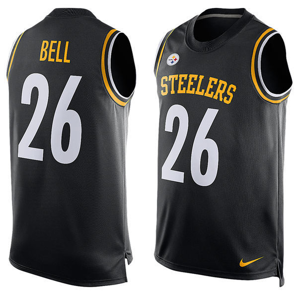 LeVeon Bell Pittsburgh Steelers Printed Player Name & Number Tank Top - Black