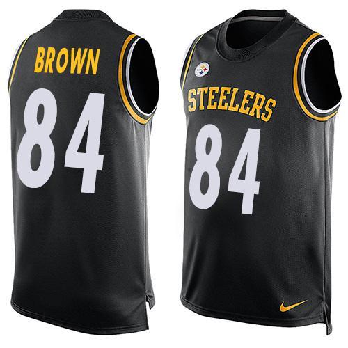 NFL Pittsburgh Steelers #84 Brown Black Limited Tank Top Jersey