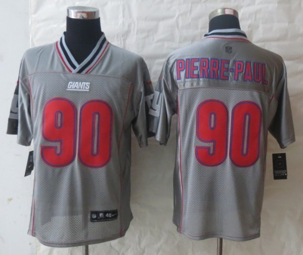 2013 NEW Nike New York Giants 90 Pierre-Paul Grey Vapor Elite Jerseys