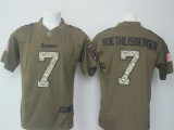 New Pittsburgh Steelers 7 Roethlisberger Green Salute To Service Limited Jersey