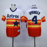 MLB Houston Astros #4 Springer Orange Throwback Jersey