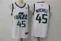 Nike NBA Utah Jazz #45 Mitchell White Jersey